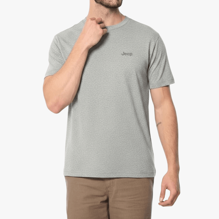 Jeep Mens Embroid Icon Short Sleeve Tee Grey | Jeep