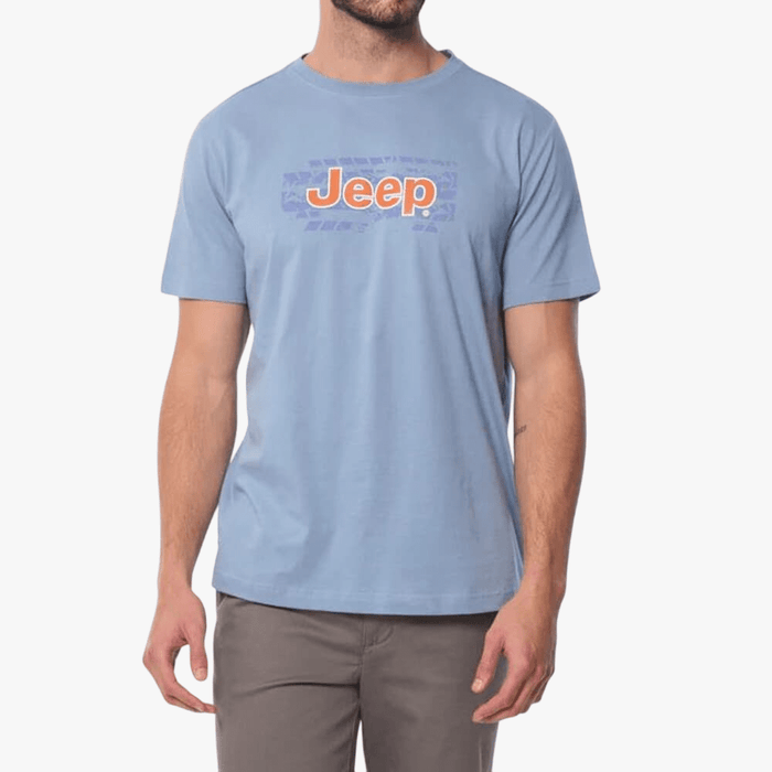 Jeep Mens Fashion Graphic Short Sleeve Tee Blue | Jeep