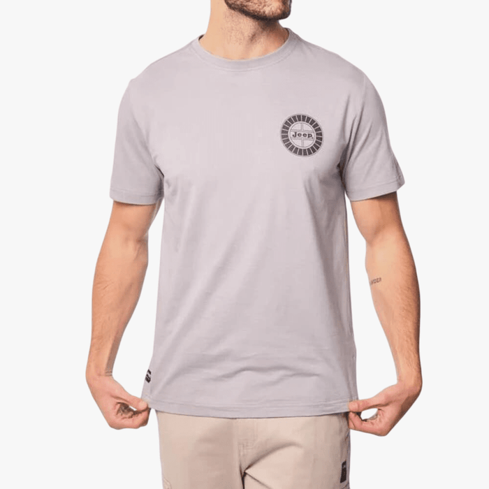 Jeep Mens Fashion Graphic Short Sleeve Tee Grey | Jeep