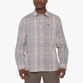 Jeep Mens Long Sleeve Check Shirt Dark Camel Jeep