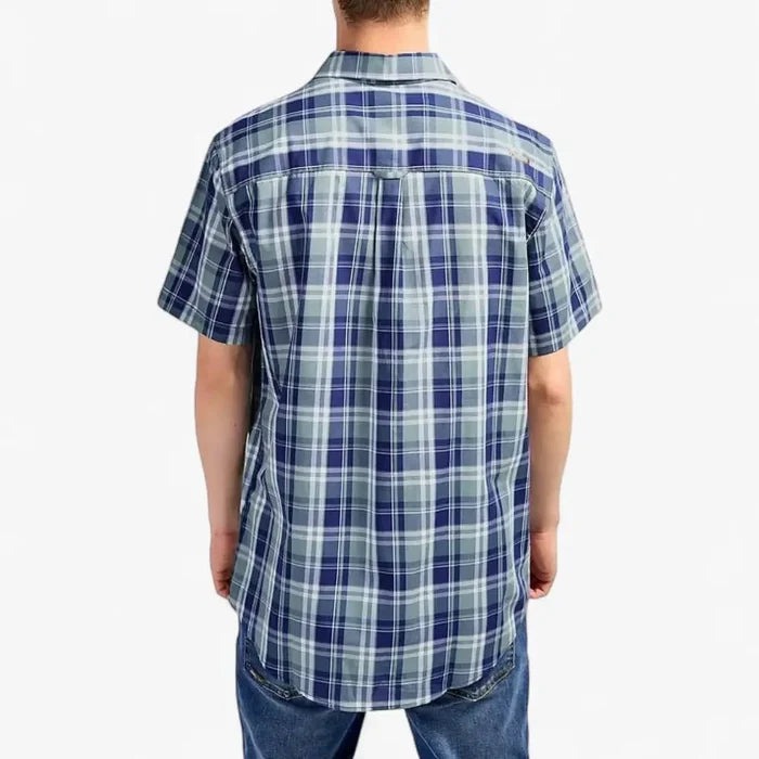 Jeep Mens Yd Check Short Sleeve Tee Multi Blue | Jeep