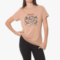 Jeep Womens Fashion Sqaure Logo Tee Taupe | Jeep
