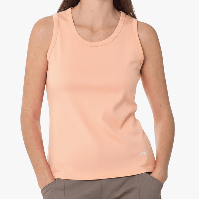 Jeep Womens Ribbed Tank Pink | Jeep