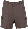 Kakiebos Mens 14Cm Fixed Waist Cargo Shorts Choc