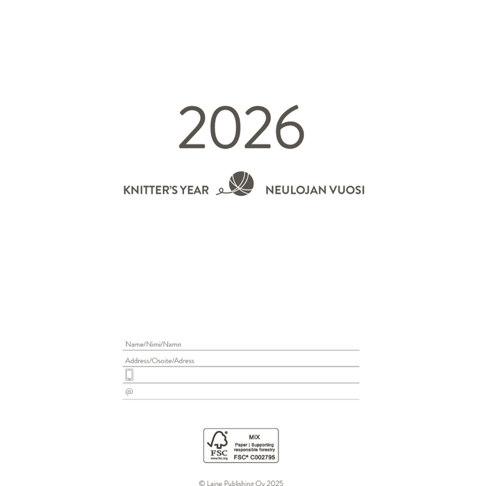 Laine Knitter's Year 2026 Weekly Planner - Brown 6429810960078 | Accessories at Michigan Fine Yarns