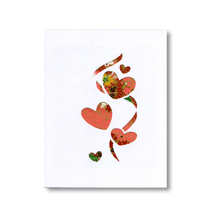 Laser cut Washi Heart Notecard paper-stationery