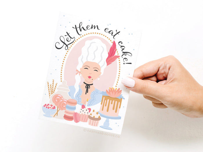 Let Them Eat Cake Marie Antoinette Greeting Card