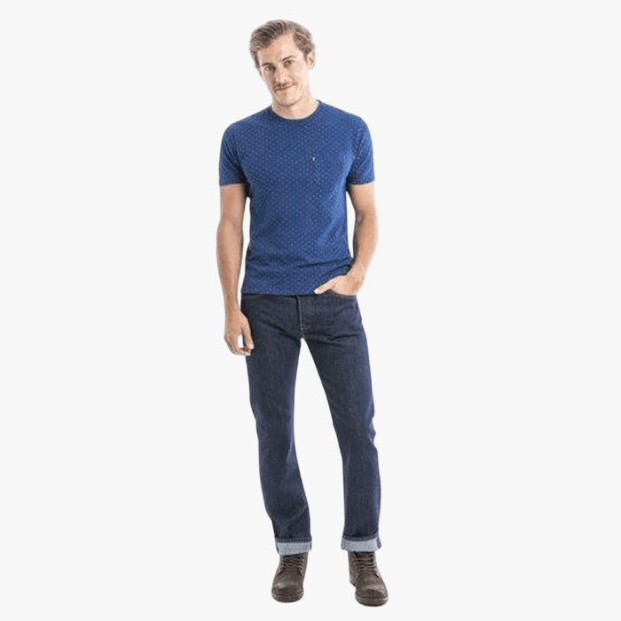 Levis Mens 501 Original Fit Button Up Rinse Levis