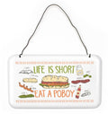 NolaCajun Life Is Short Eat A Poboy Metal Sign Louisiana Cajun Kitchen Decor New Orleans