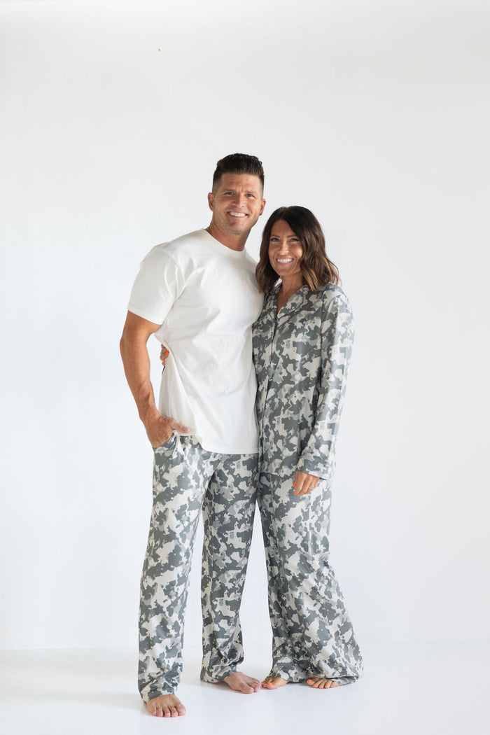 LIGHT CAMO | WOMEN'S BUTTON UP LONG SLEEVE SET