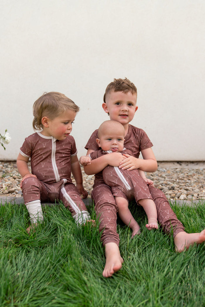 LONGHORNS | SHORT SLEEVE ZIPPER ONE PIECE