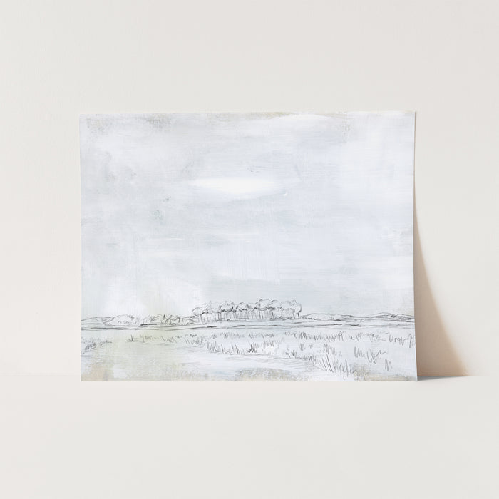 Lowcountry Salt Marsh Illustration Coastal Wall Art Print or Canvas - Jetty Home