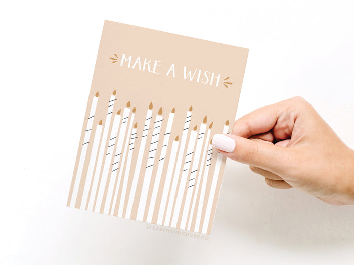 Make a Wish Birthday Candles Greeting Card - Onderkast Studio