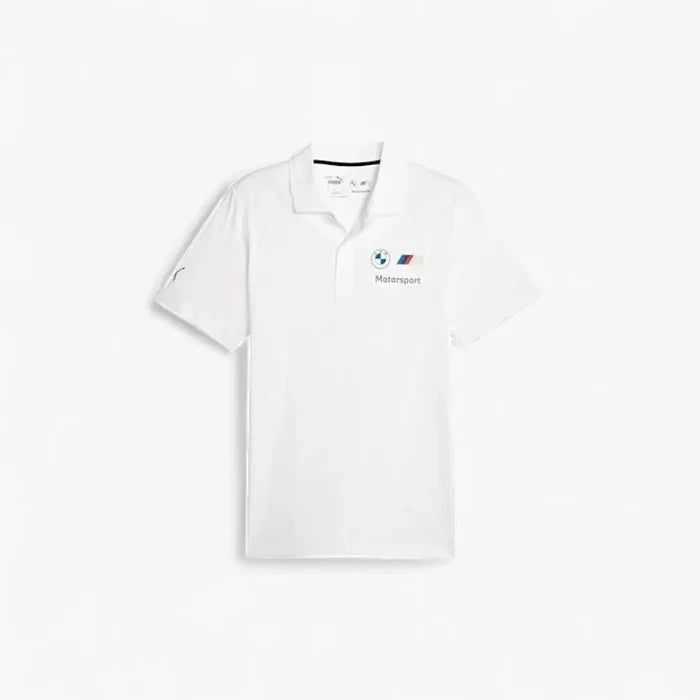 Puma Mens Bmw Mms Ess Short Sleeve Polo Golfer White | Puma