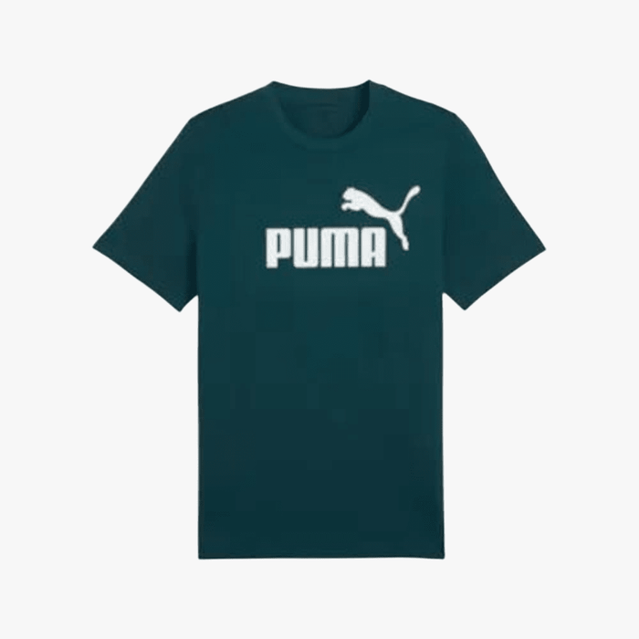 Puma Mens Ess Logo Short Sleeve Tee Green | Puma