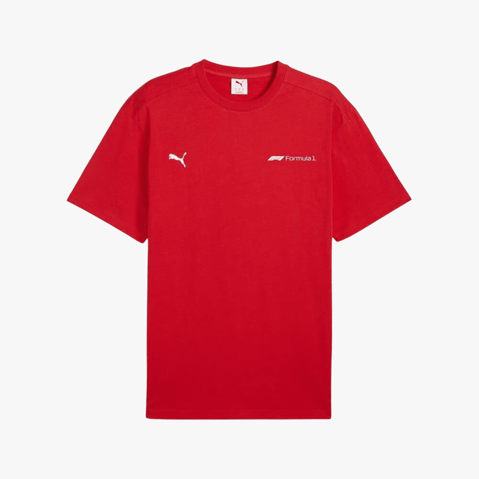 Puma Mens F1 Ess+ Graphic Short Sleeve Tee Relaxed Pop Red | Puma