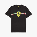 Puma Mens Ferrari Race Big Shield Short Sleeve Tee Black | Puma