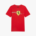 Puma Mens Ferrari Race Big Shield Short Sleeve Tee Red | Puma