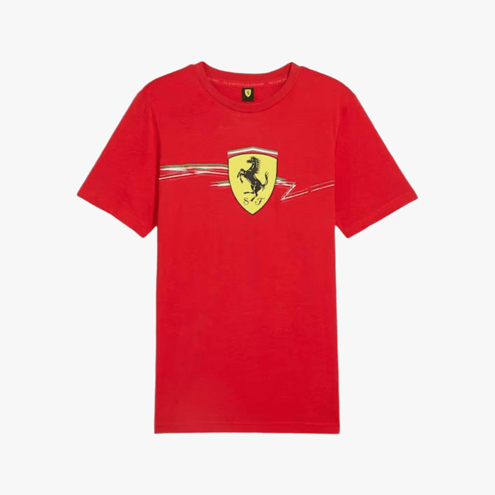 Puma Mens Ferrari Race Big Shield Short Sleeve Tee Red | Puma