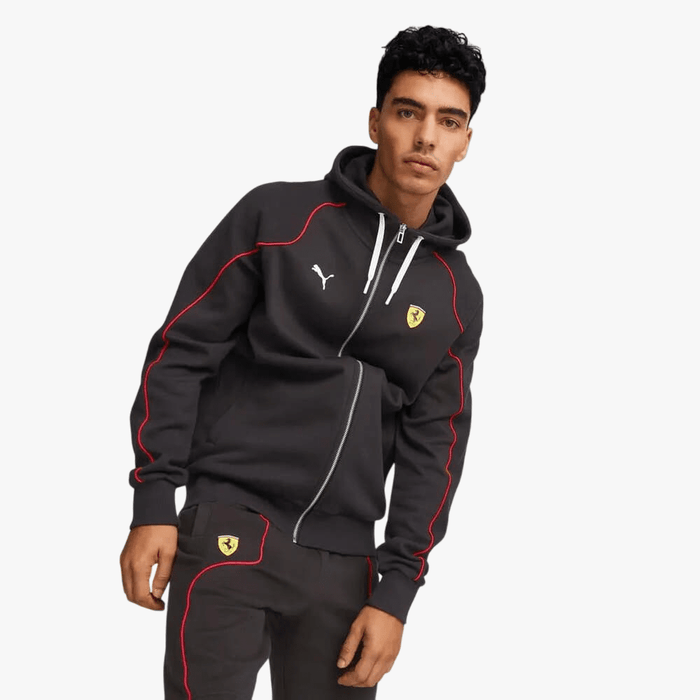 Puma Mens Ferrari Race Hooded Sweater Black | Puma