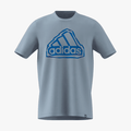 adidas Mens Fld Boss Logo Short Sleeve Tee Won Blue adidas