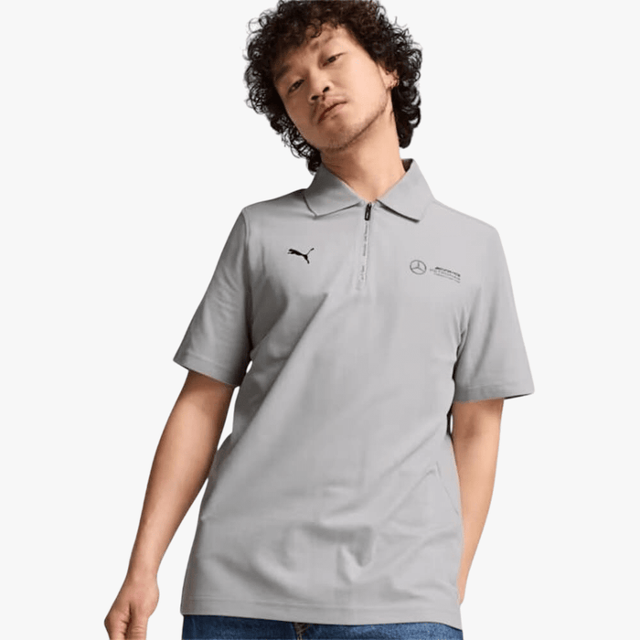 Puma Mens Mapf1 Short Sleeve Polo Golfer Silver | Puma