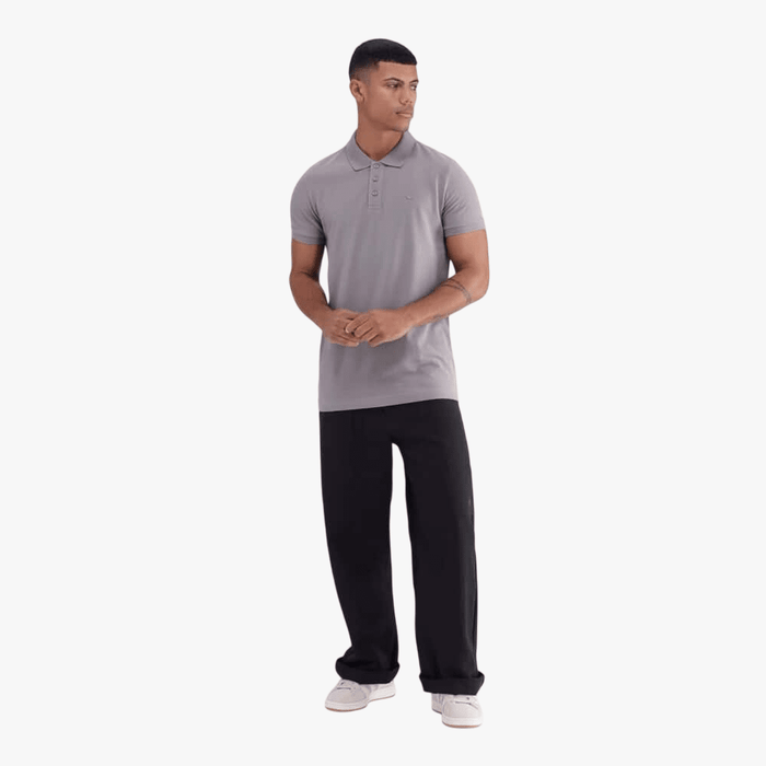 Adidas Mens Trefoil Essentials Polo Tee Grey | Adidas