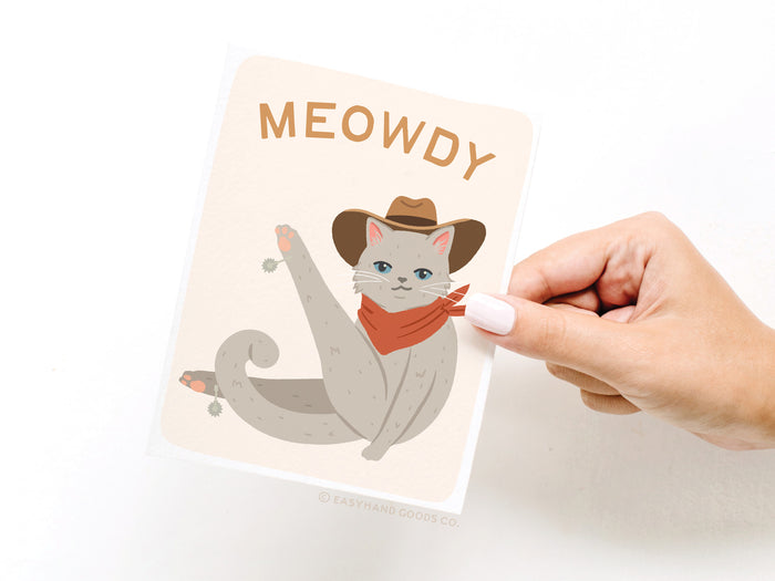 Meowdy Greeting Card - Onderkast Studio