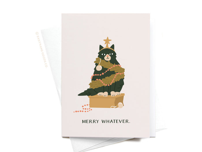 Merry Whatever Cat Folded Greeting Note Set