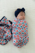 MINI CHECKERED STARS | SWADDLE