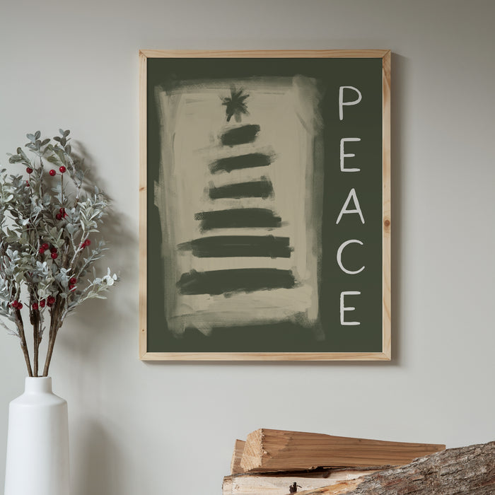 Minimalist Christmas Peace - Art Print or Canvas - Jetty Home