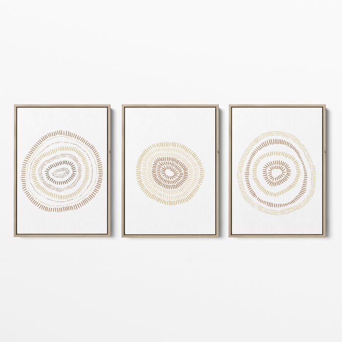 Minimalist Circle Blooms - Set of 3 - Jetty Home