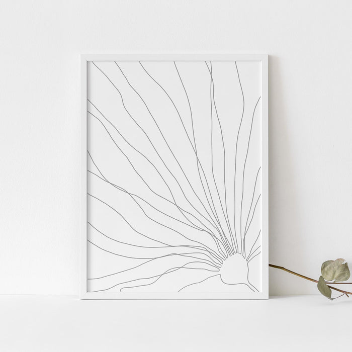 Minimalist Seaweed Kelp Illustration Coastal Wall Art Print or Canvas - Jetty Home