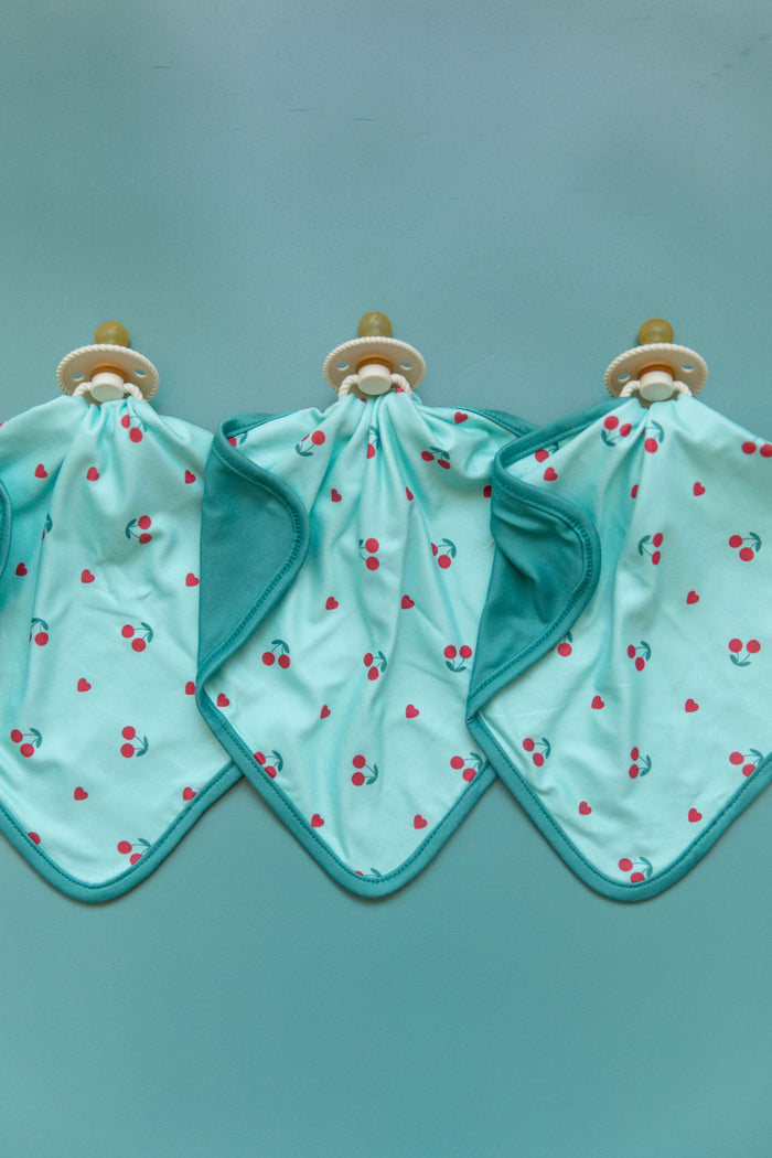MINT BLUE + RED CHERRIES | LOVIE