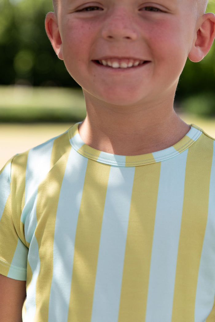 MINT + MUSTARD STRIPE | SHORT SET