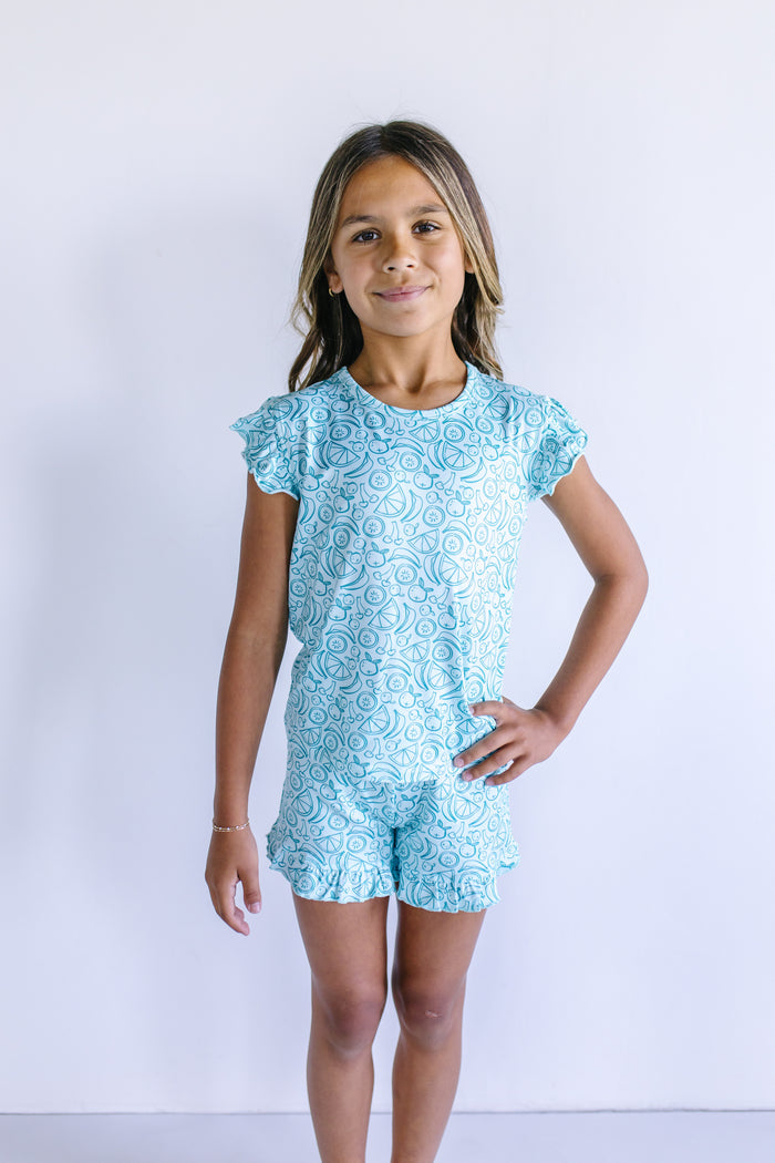 MIXED FRUITS | RUFFLE SHORT SET