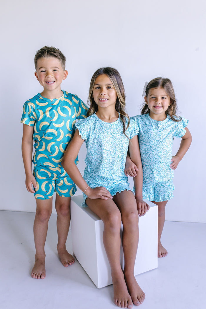 MIXED FRUITS | RUFFLE SHORT SET