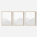 Modern Gray Mountain Landscape Illustration - Set of 3 - Jetty Home
