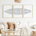 Modern Surfboard - Set of 3  - Art Prints or Canvases - Jetty Home