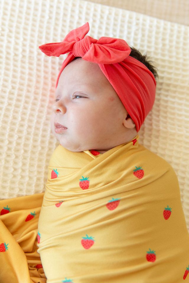 MUSTARD YELLOW STRAWBERRIES | SWADDLE