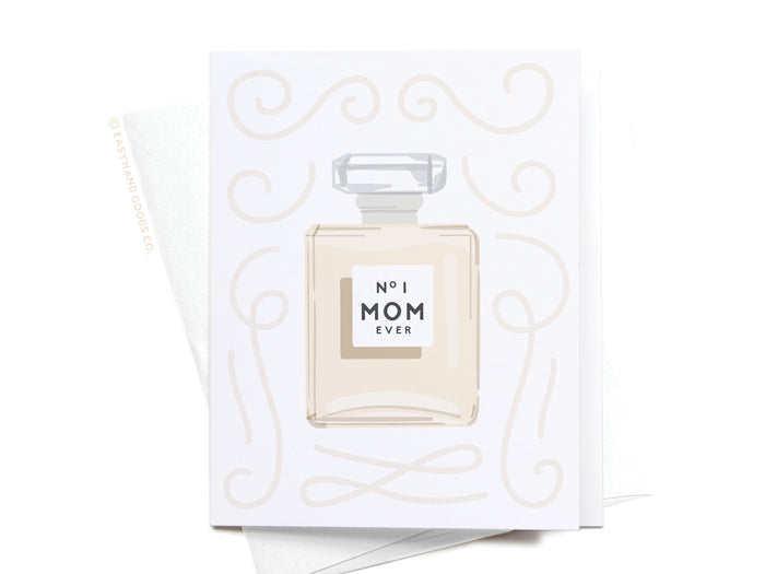 No. 1 Mom Ever Perfume Bottle Greeting Card - Onderkast Studio