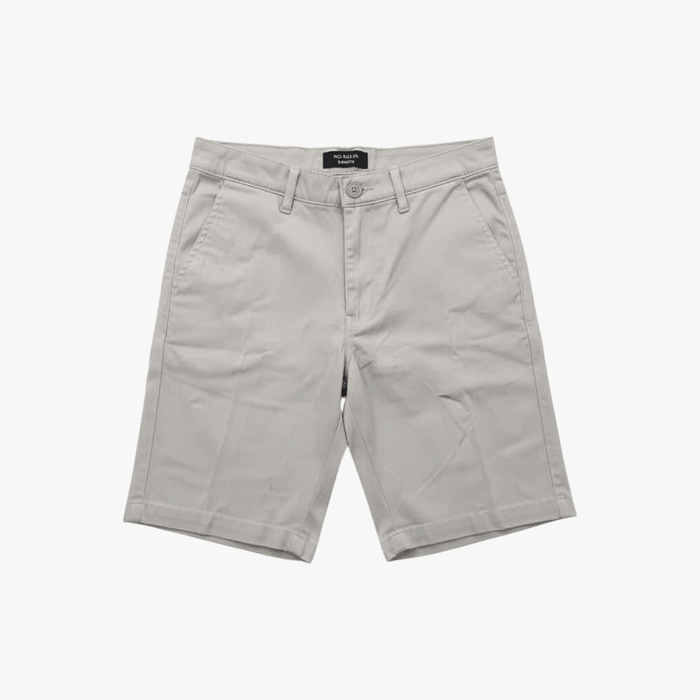 No Rules Mens Stretch Chino Shorts Cloud Grey | No Rules