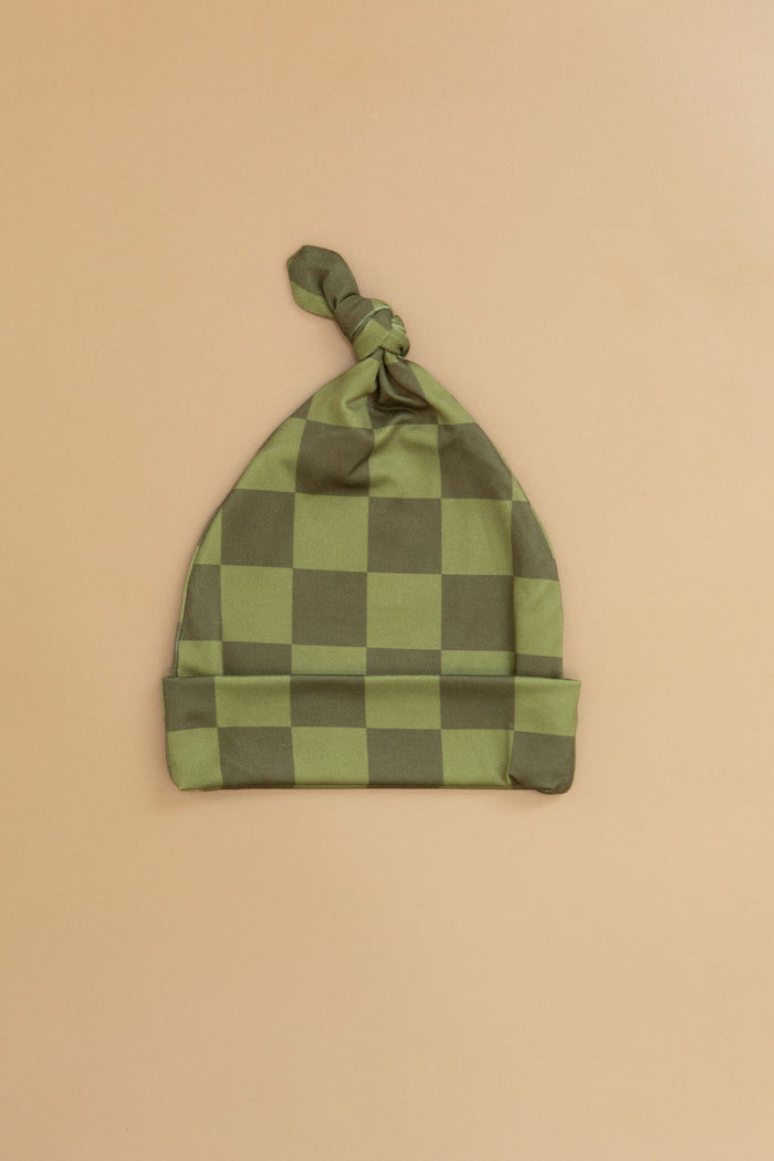 OLIVE CHECKER | BEANIE