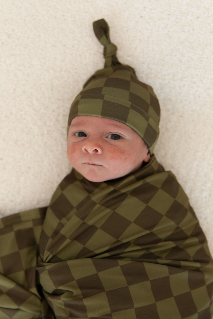 OLIVE CHECKER | SWADDLE