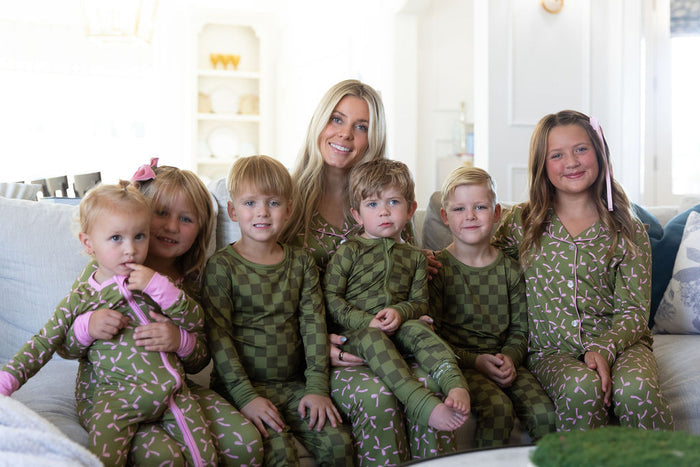 OLIVE CHECKER | ZIPPER ONE PIECE