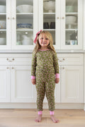OLIVE + PINK BOWS | LONG SLEEVE