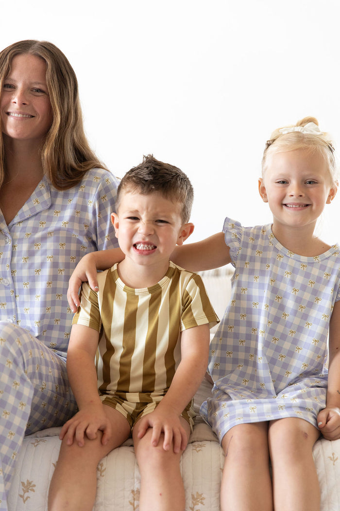 OLIVE STRIPE | SHORT SET