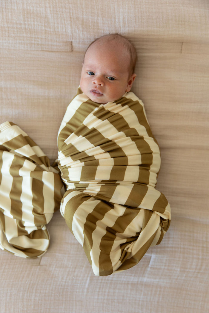 OLIVE STRIPE | SWADDLE