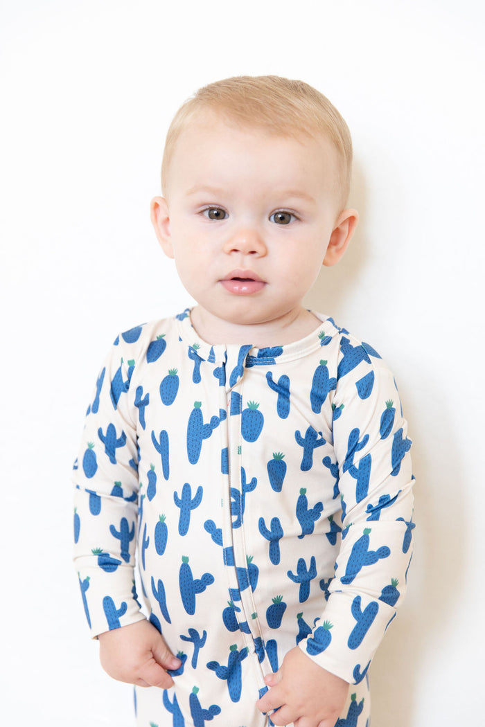 PHOENIX CACTUS (BLUE) | FOOTIE ONE PIECE