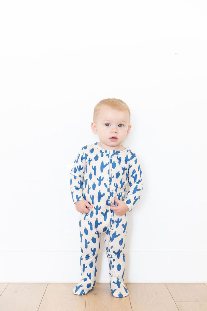 PHOENIX CACTUS (BLUE) | FOOTIE ONE PIECE